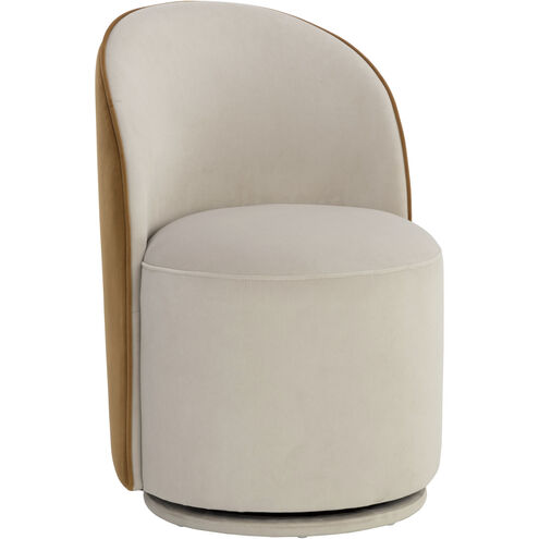 Cavoli Meg Taupe / Meg Gold Swivel Dining Chair, Swivel